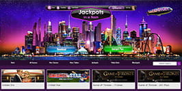 Die Startseite des Jackpots in a Flash Casinos